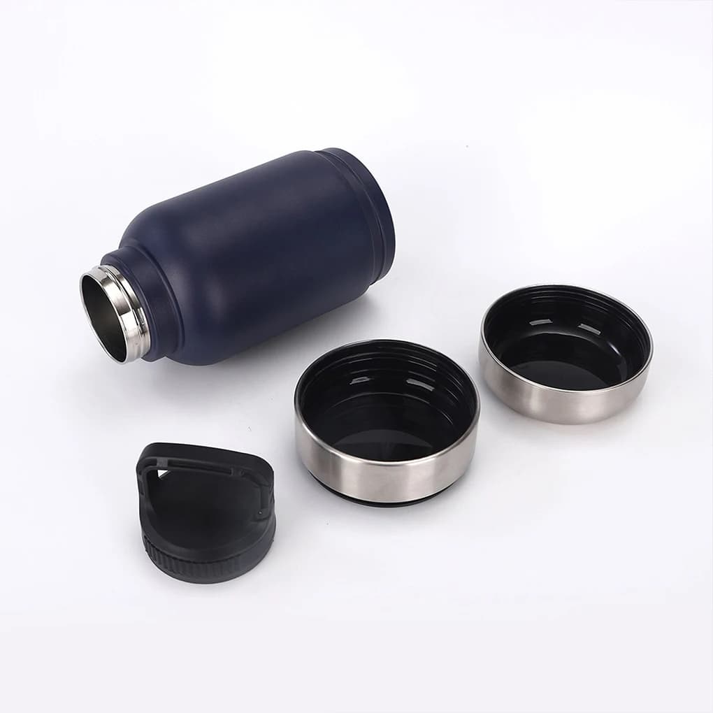 🐾 Gourde thermos de voyage en métal 3 en 1 pour chien ou chat