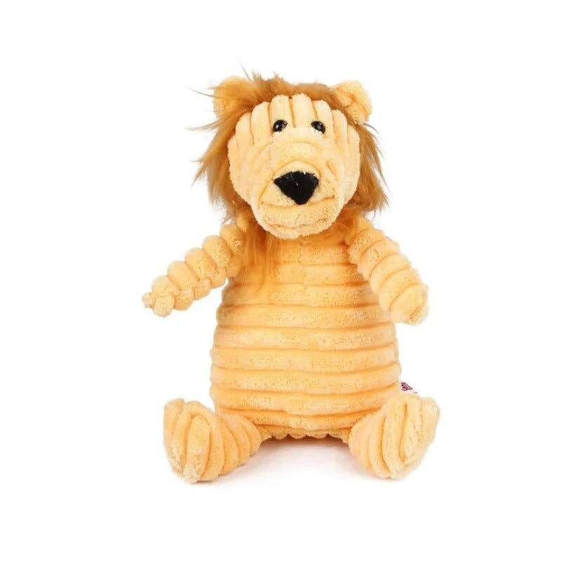 đ§ž Jouet en peluche pour chien â Velours cĂŽtelĂ©, forme dâanimal, avec couicoui intĂ©grĂ© đŸ