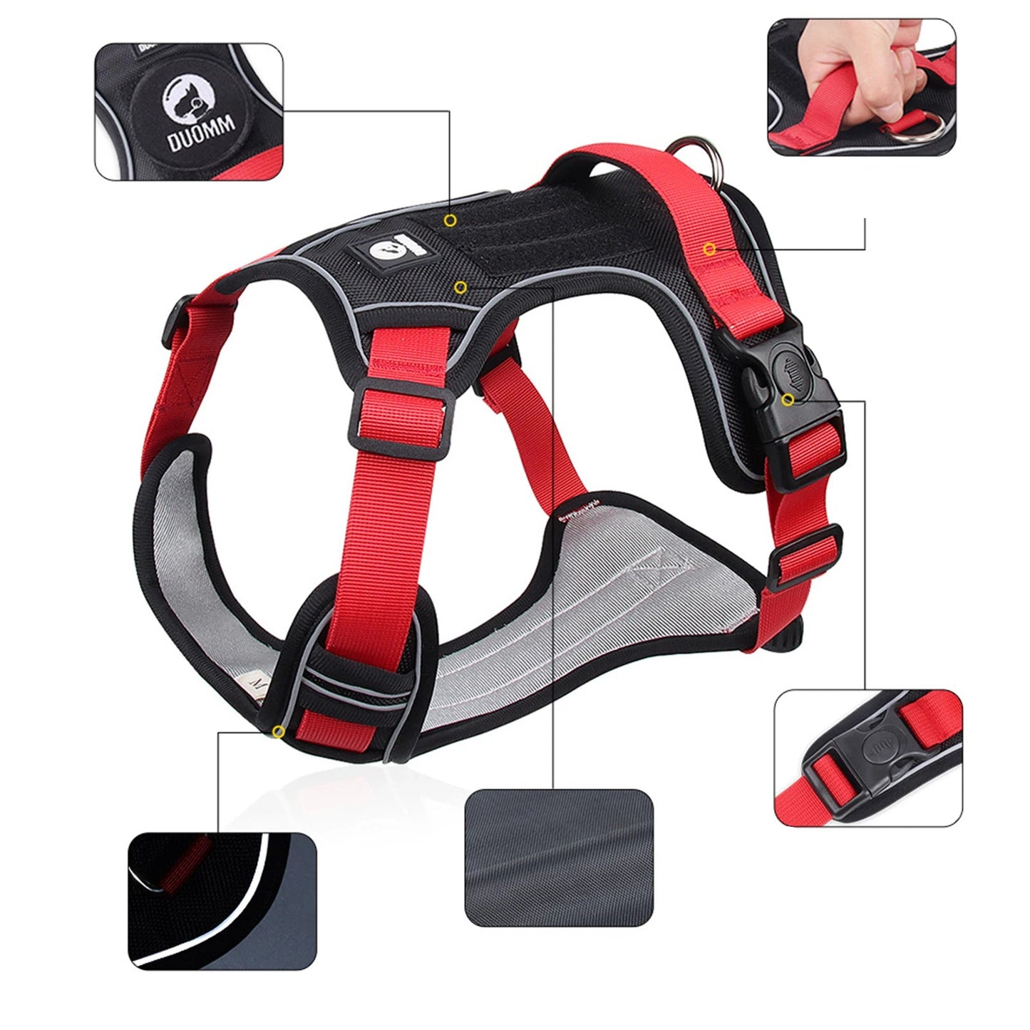Harnais pour Chien Bi-Couleur – Confort, Contrôle et Visibilité