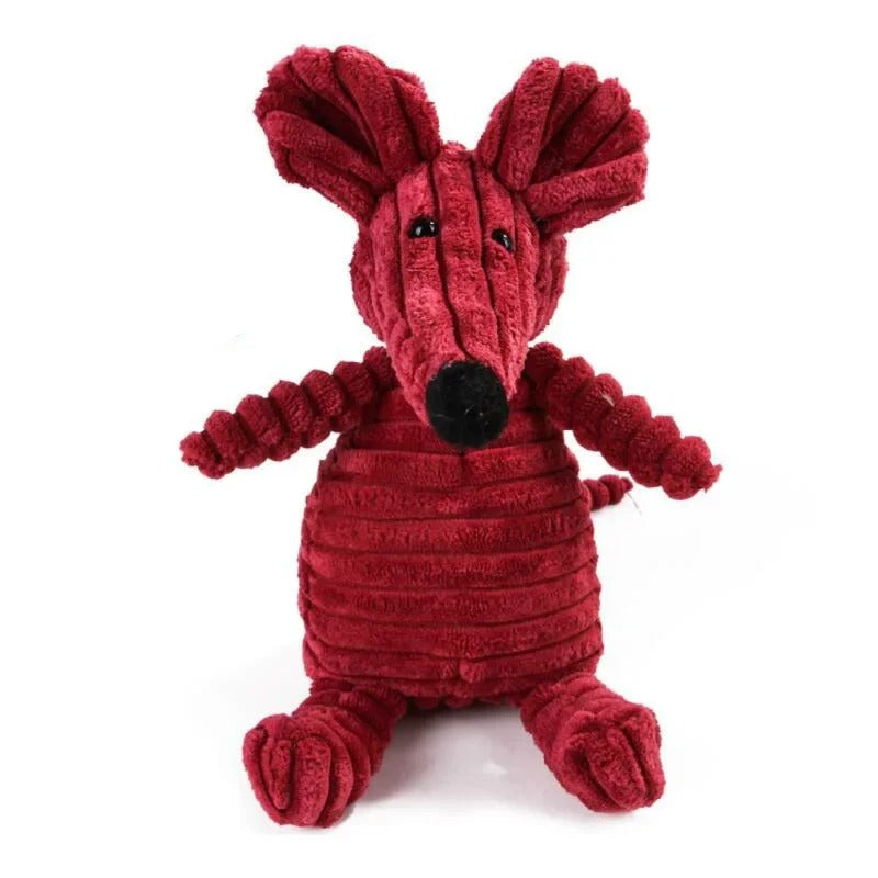 đ§ž Jouet en peluche pour chien â Velours cĂŽtelĂ©, forme dâanimal, avec couicoui intĂ©grĂ© đŸ