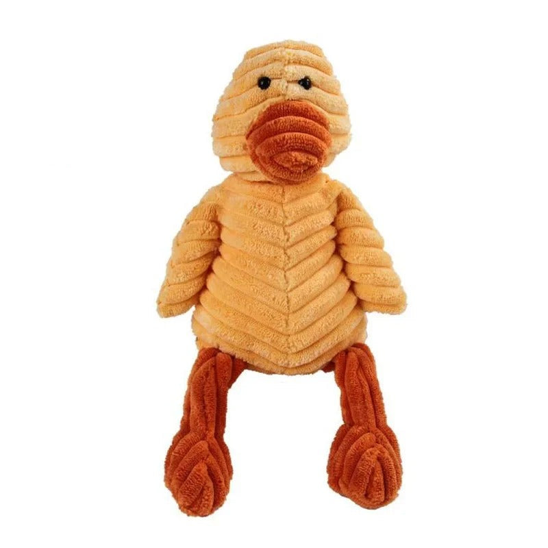 đ§ž Jouet en peluche pour chien â Velours cĂŽtelĂ©, forme dâanimal, avec couicoui intĂ©grĂ© đŸ