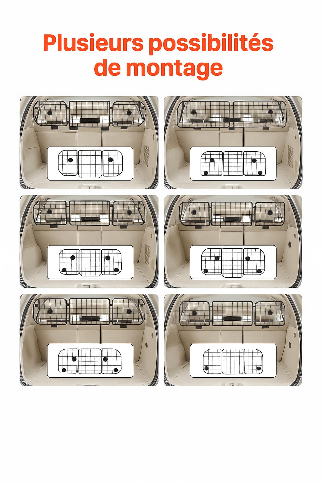 đ¶ Grille de SĂ©paration pour Chien đ