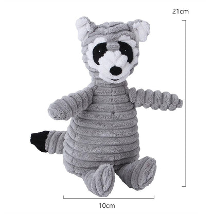 🧸 Jouet en peluche pour chien – Velours côtelé, forme d’animal, avec couicoui intégré 🐾